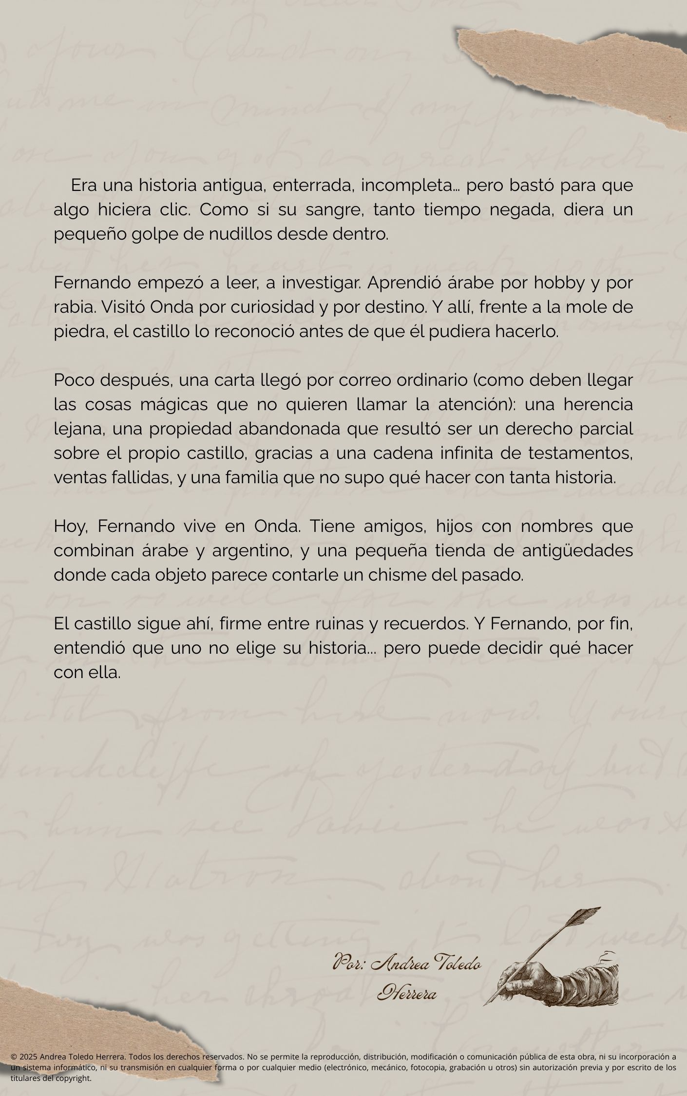 historia de ficcion sobre el castillo de onda